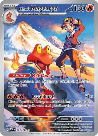 Ethan's Magcargo - 222/217 — ME: Ascended Heroes Pokémon TCG card by Miki Tanaka