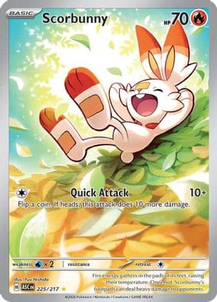 Scorbunny - 225/217 — ME: Ascended Heroes Pokémon TCG card by Yuu Nishida