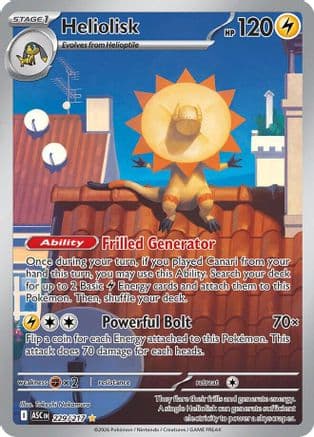 Heliolisk - 229/217 — ME: Ascended Heroes Pokémon TCG card by Takeshi Nakamura