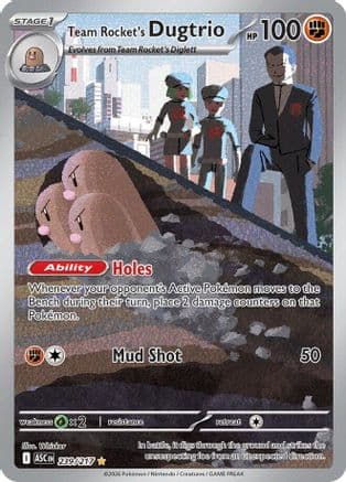 Team Rocket's Dugtrio - 239/217 — ME: Ascended Heroes Pokémon TCG card by Whisker