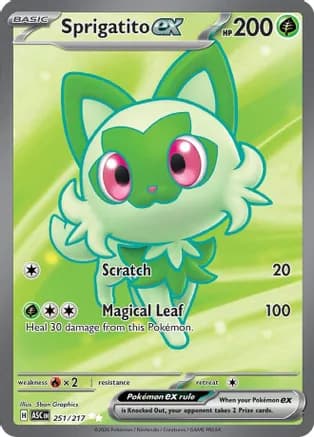 Sprigatito ex — ME: Ascended Heroes Pokémon TCG card by 5ban Graphics