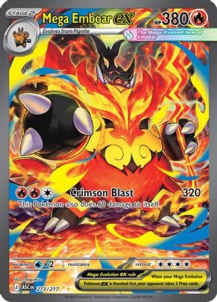 Mega Emboar ex - 273/217 — ME: Ascended Heroes Pokémon TCG card by nagimiso