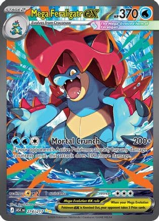 Mega Feraligatr ex - 274/217 — ME: Ascended Heroes Pokémon TCG card by Souichirou Gunjima