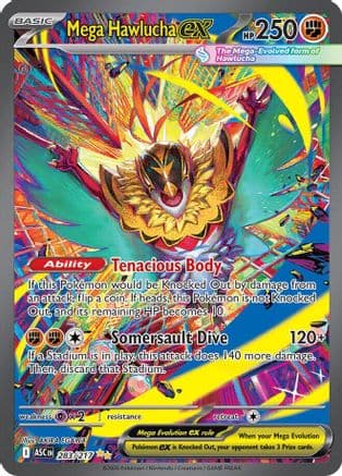 Mega Hawlucha ex - 283/217 — ME: Ascended Heroes Pokémon TCG card by AKIRA EGAWA