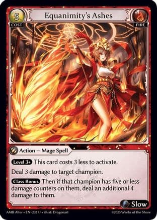 Equanimity's Ashes — Mortal Ambition Alter Edition Grand Archive TCG card by Dragonart