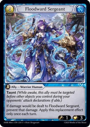 Floodward Sergeant — Mortal Ambition Alter Edition Grand Archive TCG card by Dragonart