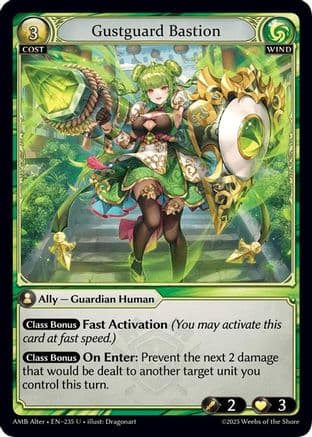 Gustguard Bastion — Mortal Ambition Alter Edition Grand Archive TCG card by Dragonart