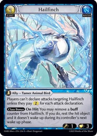Hailfinch — Mortal Ambition Alter Edition Grand Archive TCG card by Dragonart