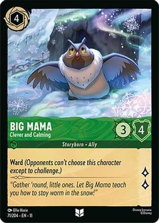 Big Mama - Clever and Calming — Winterspell Disney Lorcana card by Ellie Horie