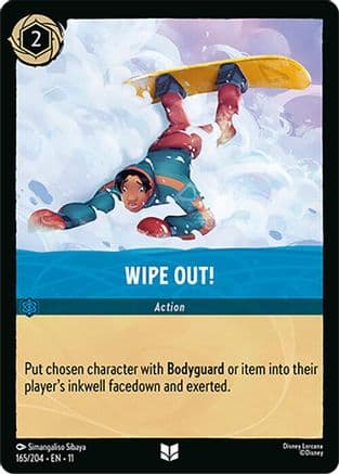 Wipe Out! — Winterspell Disney Lorcana card by Simangaliso Sibaya