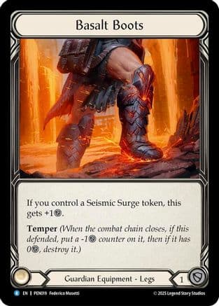 Basalt Boots — Compendium of Rathe Flesh and Blood card by Federico Musetti