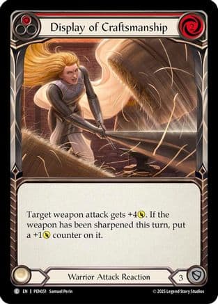Display Of Craftsmanship (Red) — Compendium of Rathe Flesh and Blood card by Alayna Danner