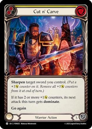 Cut N Carve (Yellow) — Compendium of Rathe Flesh and Blood card by Melissa Watkins