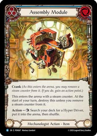 Assembly Module (Blue) — Compendium of Rathe Flesh and Blood card by Mariusz Gandzel