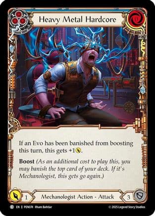 Heavy Metal Hardcore (Blue) — Compendium of Rathe Flesh and Blood card by Brian Valeza