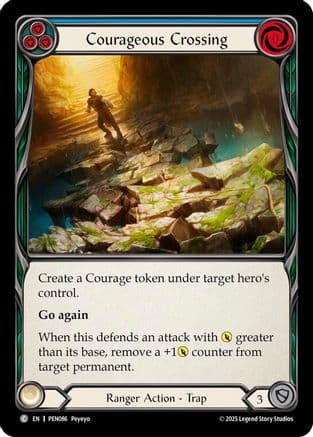 Courageous Crossing (Blue) — Compendium of Rathe Flesh and Blood card by Poggy