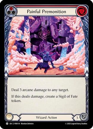 Painful Premonition (Red) — Compendium of Rathe Flesh and Blood card by Nikolai Ostertag