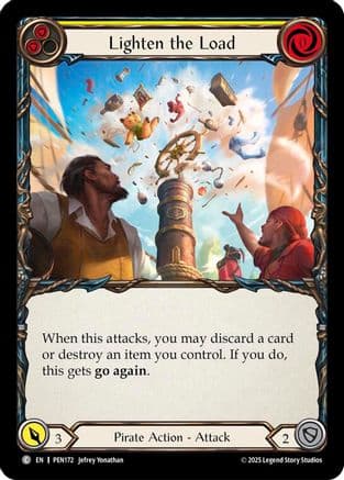 Lighten The Load (Yellow) — Compendium of Rathe Flesh and Blood card by Jeffry Nentwig