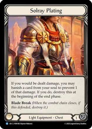 Solray Plating — Compendium of Rathe Flesh and Blood card by Raynor Maharsi