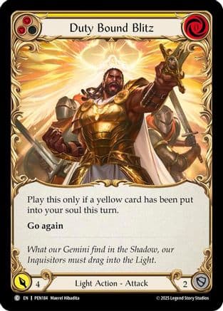 Duty Bound Blitz (Yellow) — Compendium of Rathe