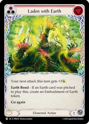 Laden With Earth (Red) — Compendium of Rathe Flesh and Blood card by Mathieu Sauvé