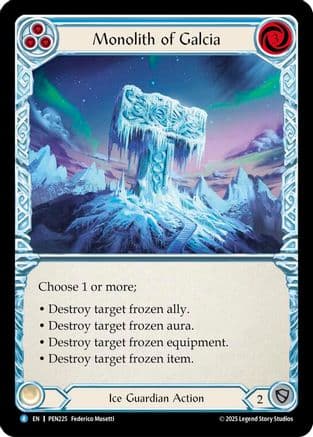 Monolith Of Galcia (Blue) — Compendium of Rathe Flesh and Blood card by Federico Musetti