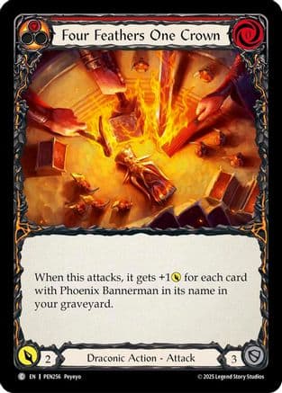 Four Feathers One Crown (Red) — Compendium of Rathe Flesh and Blood card by Pogos