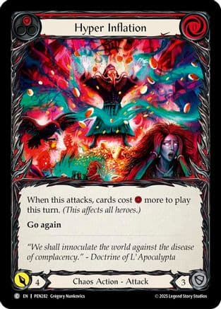 Hyper Inflation (Red) — Compendium of Rathe Flesh and Blood card by Gregory Kuromsky