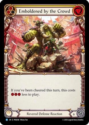 Emboldened By The Crowd (Yellow) — Compendium of Rathe Flesh and Blood card by Winona Nelson