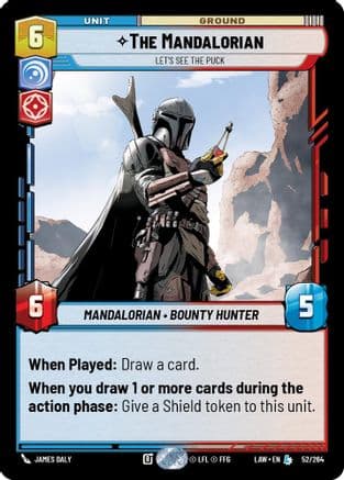 The Mandalorian - Let's See The Puck — A Lawless Time Star Wars: Unlimited card by James Daly