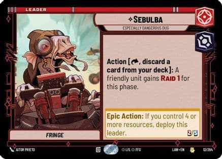 Sebulba - Especially Dangerous Dug — A Lawless Time Star Wars: Unlimited card by Aitor Prieto