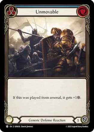 Unmovable (Blue) — Silver Age Chapter 2 Flesh and Blood card by Daniel Jimenez