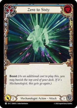 Zero to Sixty (Blue) — Silver Age Chapter 1 Flesh and Blood card by Peter Bashkirtseff