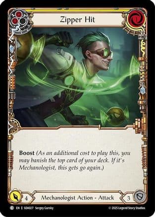 Zipper Hit (Yellow) — Silver Age Chapter 1 Flesh and Blood card by Sergey Ganly