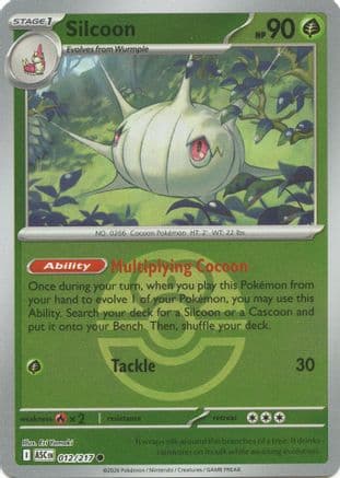 Silcoon (Love Ball) — ME: Ascended Heroes Pokémon TCG card by Eri Yamaki