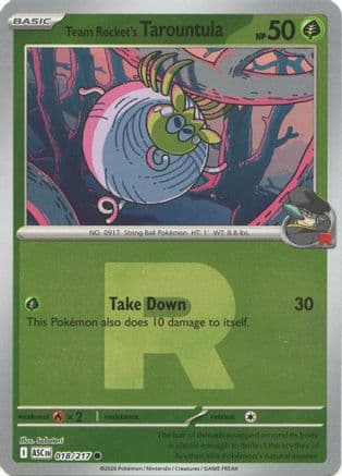 Team Rocket's Tarountula (Team Rocket) — ME: Ascended Heroes Pokémon TCG card by Saboteri