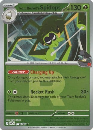 Team Rocket's Spidops (Team Rocket) — ME: Ascended Heroes Pokémon TCG card by Taiga Kasai