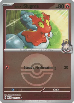 Ethan's Slugma (Poke Ball) — ME: Ascended Heroes Pokémon TCG card by Sanosuke Sakuma