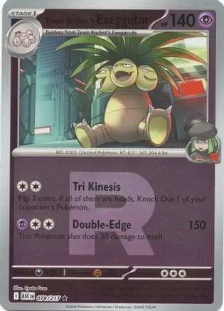 Team Rocket's Exeggutor (Team Rocket) — ME: Ascended Heroes Pokémon TCG card by Ryuta Fuse