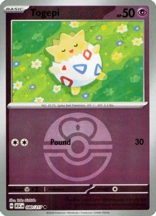 Togepi (Love Ball) — ME: Ascended Heroes Pokémon TCG card by Yoko Hishida