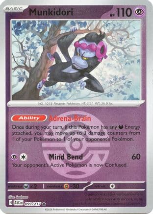 Munkidori (Dusk Ball) — ME: Ascended Heroes Pokémon TCG card by kodama
