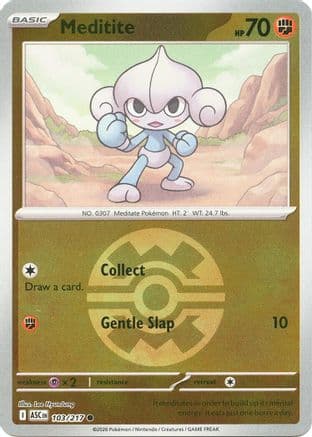 Meditite (Quick Ball) — ME: Ascended Heroes Pokémon TCG card by Lee HyunJung