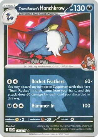 Team Rocket's Honchkrow (Team Rocket) — ME: Ascended Heroes Pokémon TCG card by hncl