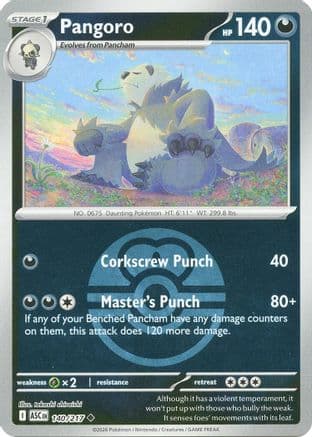 Pangoro (Love Ball) — ME: Ascended Heroes Pokémon TCG card by takashi shiraishi