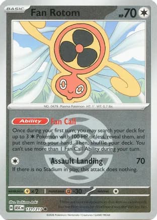 Fan Rotom - 171/217 (Dusk Ball) — ME: Ascended Heroes