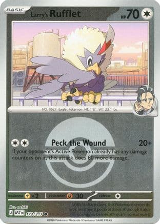 Larry's Rufflet (Poke Ball) — ME: Ascended Heroes Pokémon TCG card by cochi8i