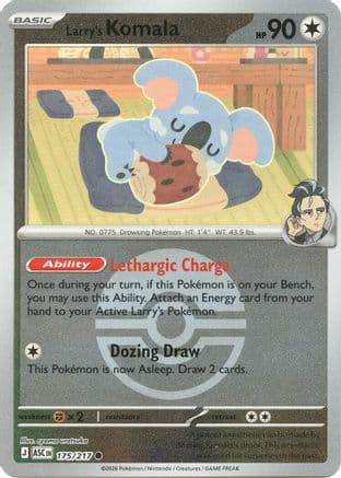 Larry's Komala (Poke Ball) — ME: Ascended Heroes Pokémon TCG card by ryoma uratsuka