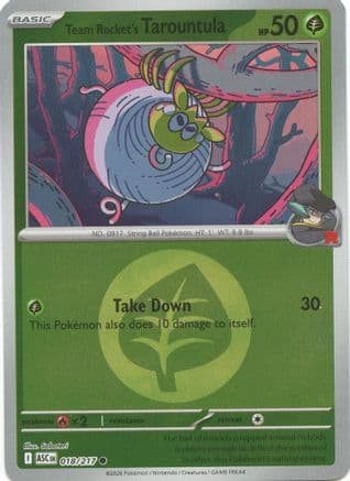 Team Rocket's Tarountula (Energy Symbol Pattern) — ME: Ascended Heroes Pokémon TCG card by Saboteri