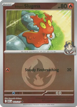 Ethan's Slugma (Energy Symbol Pattern) — ME: Ascended Heroes Pokémon TCG card by Sanosuke Sakuma