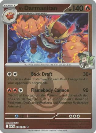 N's Darmanitan (Energy Symbol Pattern) — ME: Ascended Heroes Pokémon TCG card by nagimiso
